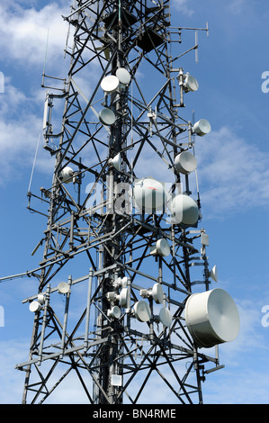 Das Wrekin Hill Sendestation ist ein Telekommunikation und Rundfunk-Station in Shropshire Stockfoto
