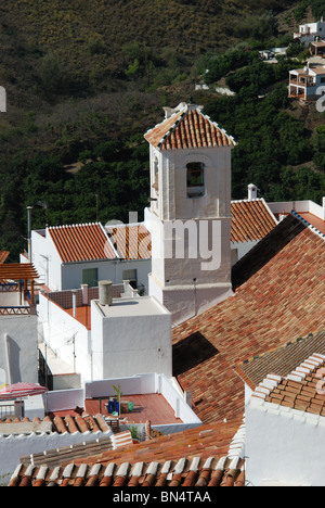 Ansicht der weiß getünchten Dorf (Pueblo Blanco), Frigiliana, Costa Del Sol, Provinz Malaga, Andalusien, Südspanien, Westeuropa. Stockfoto