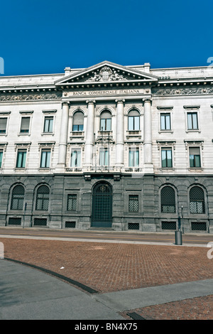 Die Banca Commerciale Italiana, Gebäude Bank auf Platz Piazza della Scala, Mailand, Luca Beltrami Architekten 1927 Stockfoto