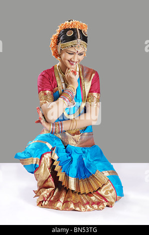 Bewundern Sie einen Ausdruck in bharatnatyam Stockfoto