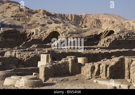 Ramesseum. Tempelbezirk zur Scheunen oder Hallen. Ägypten. Stockfoto