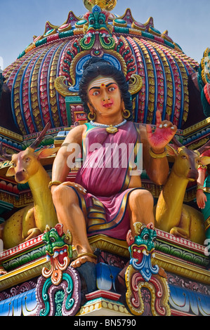 Sri Mariamman Hindu Tempel Chinatown Singapur Stockfoto