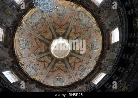 Basillica Decke, Heiligtum von Loyola (Loiola), Geburtsort des Heiligen Ignatius, Azpeitia, Pais Vasco, Spanien Stockfoto