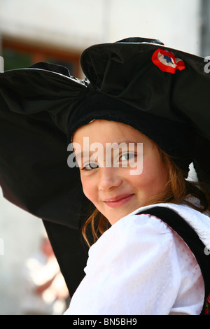 traditionelles fest in einem kleinen elsässischen Dorf in Frankreich Stockfoto