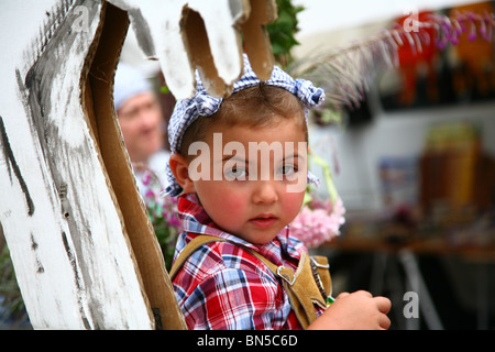 traditionelles fest in einem kleinen elsässischen Dorf in Frankreich Stockfoto