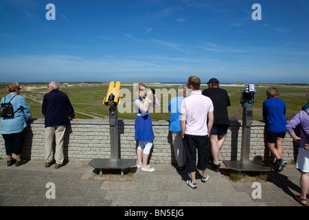 De Slufter Aussichtspunkt; Texel; Niederlande Stockfoto