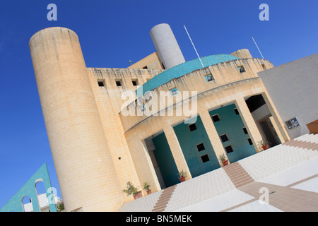 Kirche von Str. Francis von Assisi, Qawra, Buġibba, nördliche Malta, mediterran, Europa. Architekt: Richard England Stockfoto