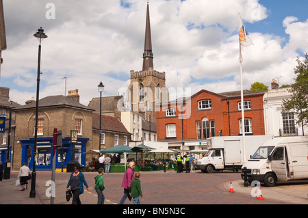 Der outdoor-Markt bei Stowmarket in Suffolk, England, Großbritannien, Vereinigtes Königreich Stockfoto