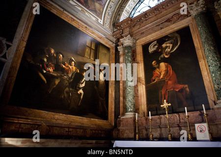 Kirche San Luigi dei Francesi mit Gemälden von Caravaggio, Rom, Italien Stockfoto