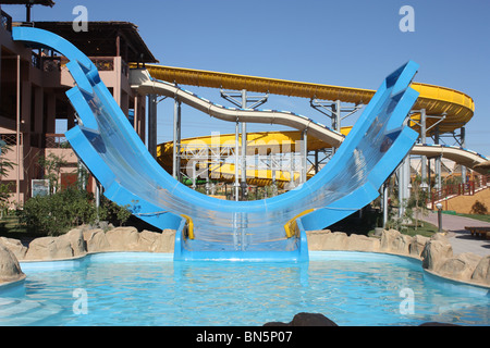 Jungle Aqua Park Hotel Hurghada Ägypten Wasserrutsche Stockfoto