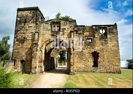 Die Ruinen von einem Cluniac Kloster Torhaus, Mönch Bretton Priorat, Barnsley, South Yorkshire, Großbritannien. Stockfoto