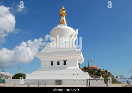 Die Erleuchtung Stupa buddhistischen Tempel in Benalmadena, Spanien. Stockfoto