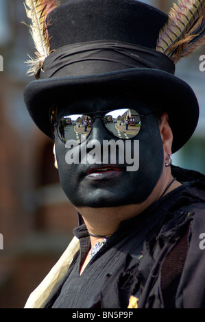 Morris-Mann in die Töpfchen Festival, Cromer, Norfolk Stockfoto