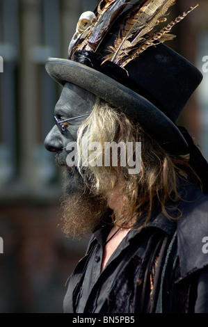 Morris-Mann in die Töpfchen Festival, Cromer, Norfolk Stockfoto