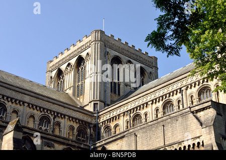 Die Central Tower, Kathedrale von Peterborough, Cambridgeshire, England, UK Stockfoto