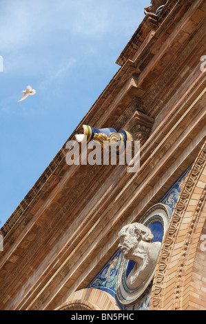 Spanien, Sevilla. España (aka Plaza de Espana). Stockfoto