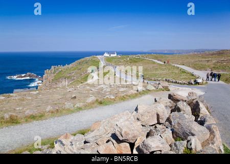 Lands End; erste und letzte Haus; Cornwall Stockfoto