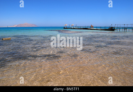 Steg ins Meer Sharm Hausnummer 2927 Stockfoto