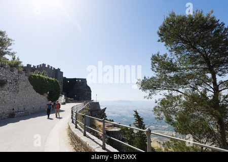 Das Castello di Venere, Erice, Trapani Region, Nord-West-Sizilien, Italien Stockfoto
