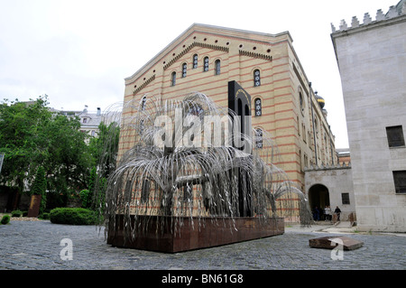 Das Gedenken an die Ungarisch-jüdischen Märtyrer und das Jüdische Museum, Budapest, die Hauptstadt von Ungarn, Europa Stockfoto