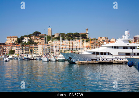 Der Hafen von Cannes in Südfrankreich. Stockfoto