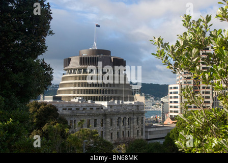 Der Bienenstock, Parlamentsgebäude, Wellington, Nordinsel, Neuseeland Stockfoto