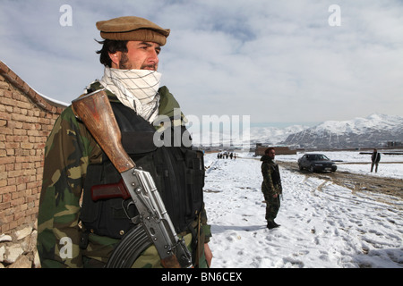 Söldner, die Gewährleistung der Sicherheit in Kabul Stockfoto