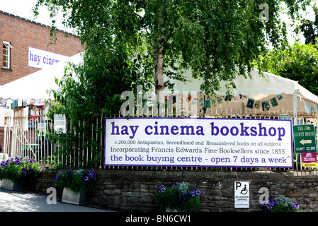 Heu-Kino Buchhandlung, Hay-on-Wye, England Stockfoto