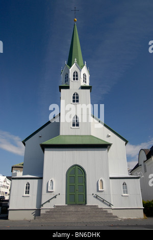 Die Frikirkjan (Freie Lutherische Kirche), Reykjavik, Island. Stockfoto