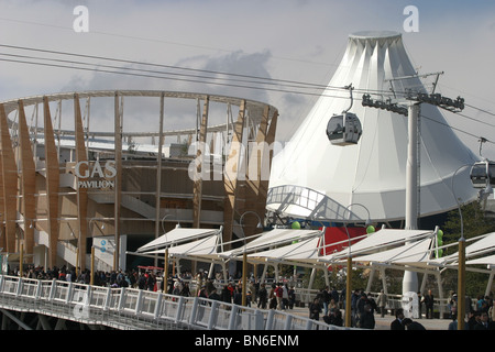 Mt. Fuji geformt "Mountain of Dreams" und Gas Pavillon auf der Expo 2005 in Aichi, Japan Stockfoto