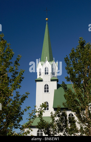 Die Frikirkjan (Freie Lutherische Kirche), Reykjavik, Island. Stockfoto