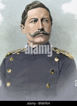 Wilhelm II. von Deutschland (Potsdam, 1859-Doorn, 1941). König von Preußen und deutscher Kaiser (1888-1918). Stockfoto
