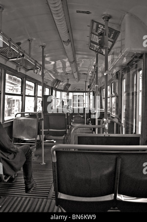 Alte Straßenbahn in Wien, Baden-Route (Österreich) Stockfoto