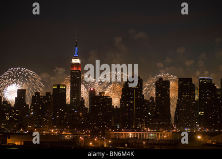 34. jährlichen Macys Feuerwerk Fourth Of July in New York am Sonntag, 4. Juli 2010. Stockfoto