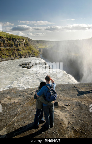 Gullfoss Wasserfall, Island. Stockfoto