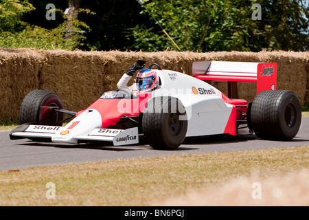 McLaren MP4 / 2C 1986 auf dem Goodwood Festival of Speed angetrieben von Jenson Button Stockfoto