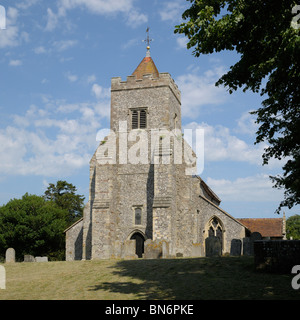 St Peter Kirche im Westen Firle, Sussex, England. Stockfoto