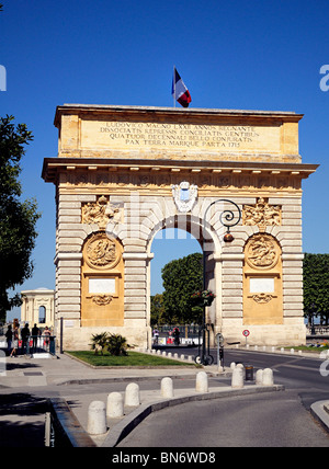 Arc de Triomphe, Promenade du Peyrou, Montpellier Frankreich Stockfoto