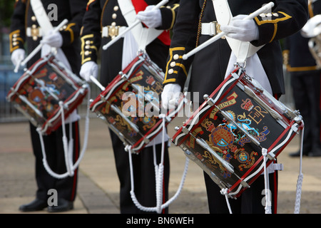 die Band von HM Royal Marines Schottland am Armed Forces Day 2010 in Bangor County Down Northern Ireland Stockfoto