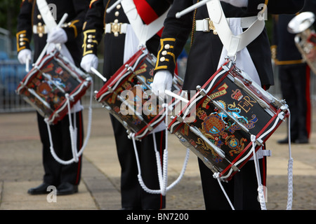 die Band von HM Royal Marines Schottland am Armed Forces Day 2010 in Bangor County Down Northern Ireland Stockfoto