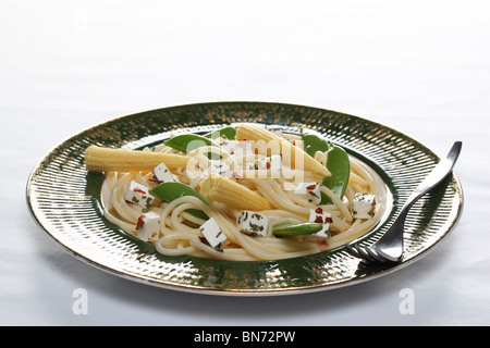 Makkaroni la Pasta Blumenstrauß Stockfoto