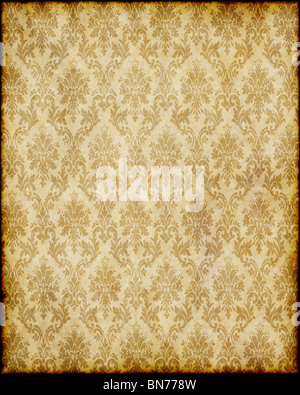 alte abgenutzte Damast Pergament Papier Textur Hintergrundbild Stockfoto