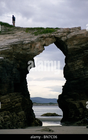 Loch in den Felsen. Spanien Stockfoto