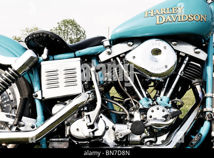 Harley Davidson Motorrad Motor detail Stockfoto