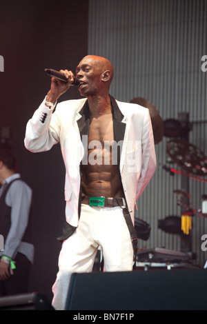 Faithless Auftritt beim Glastonbury Festival 2010 Stockfoto