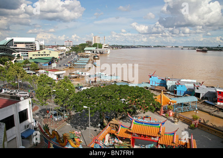 Stadt von Sibu, Sarawak, Borneo, Malaysia Stockfoto