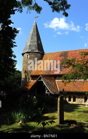 Die Kirche im Dorf Piddinghoe in der Nähe von Newhaven am Fluss Ouse in East Sussex UK Stockfoto