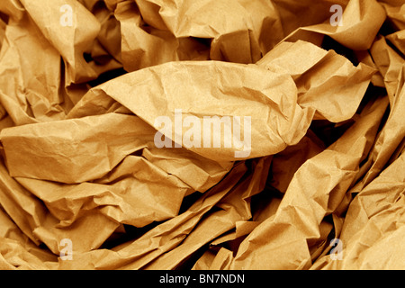 Brown Paper, Verpackungsmaterial für Hintergrund Stockfoto