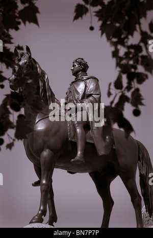 König George IV Statue, Trafalgar Square, London, England Stockfoto