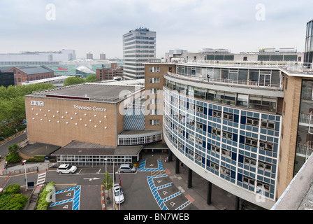 Außenansichten der BBC Television Centre in Wood Lane, London Stockfoto